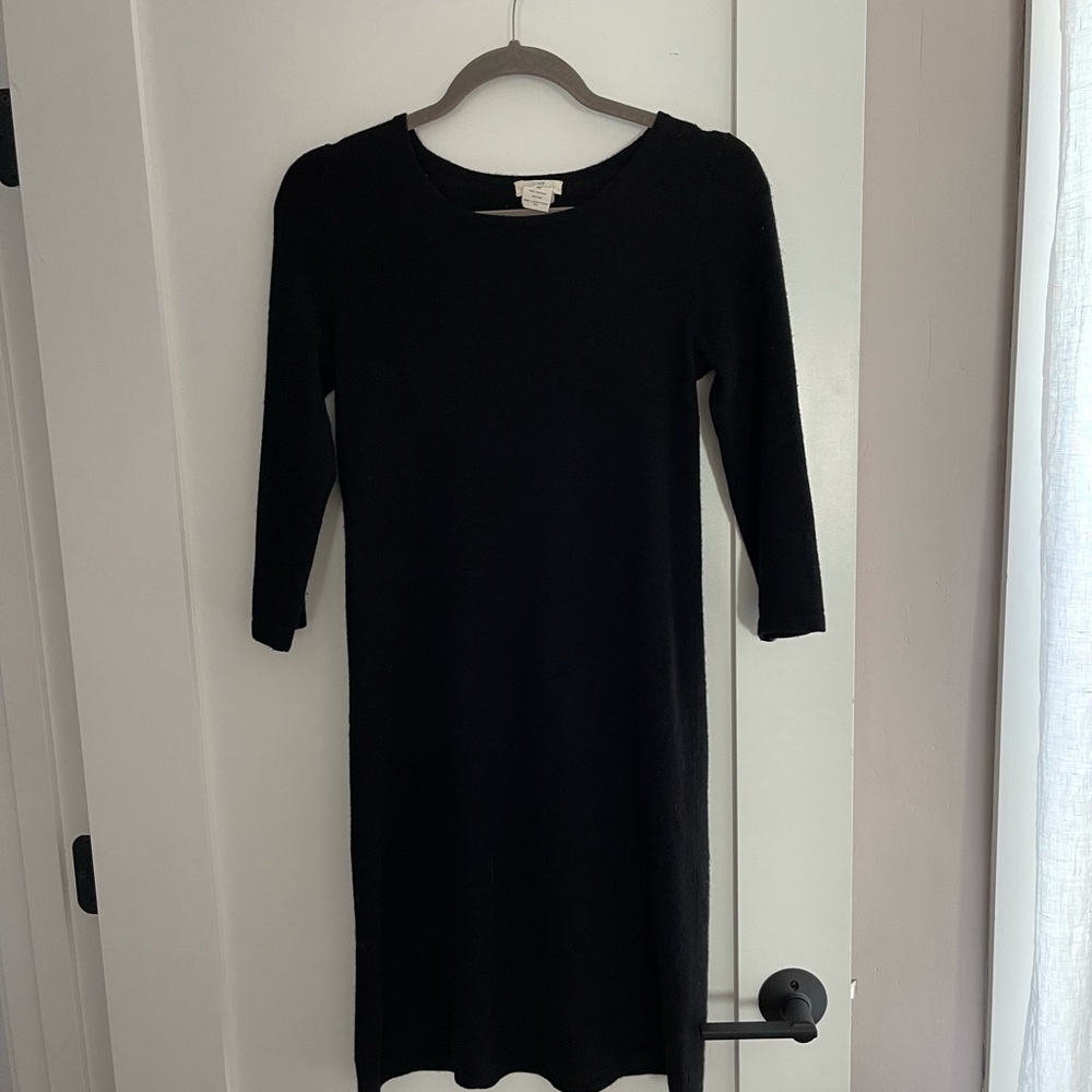 J. Crew Black Cashmere Dress, Size XS